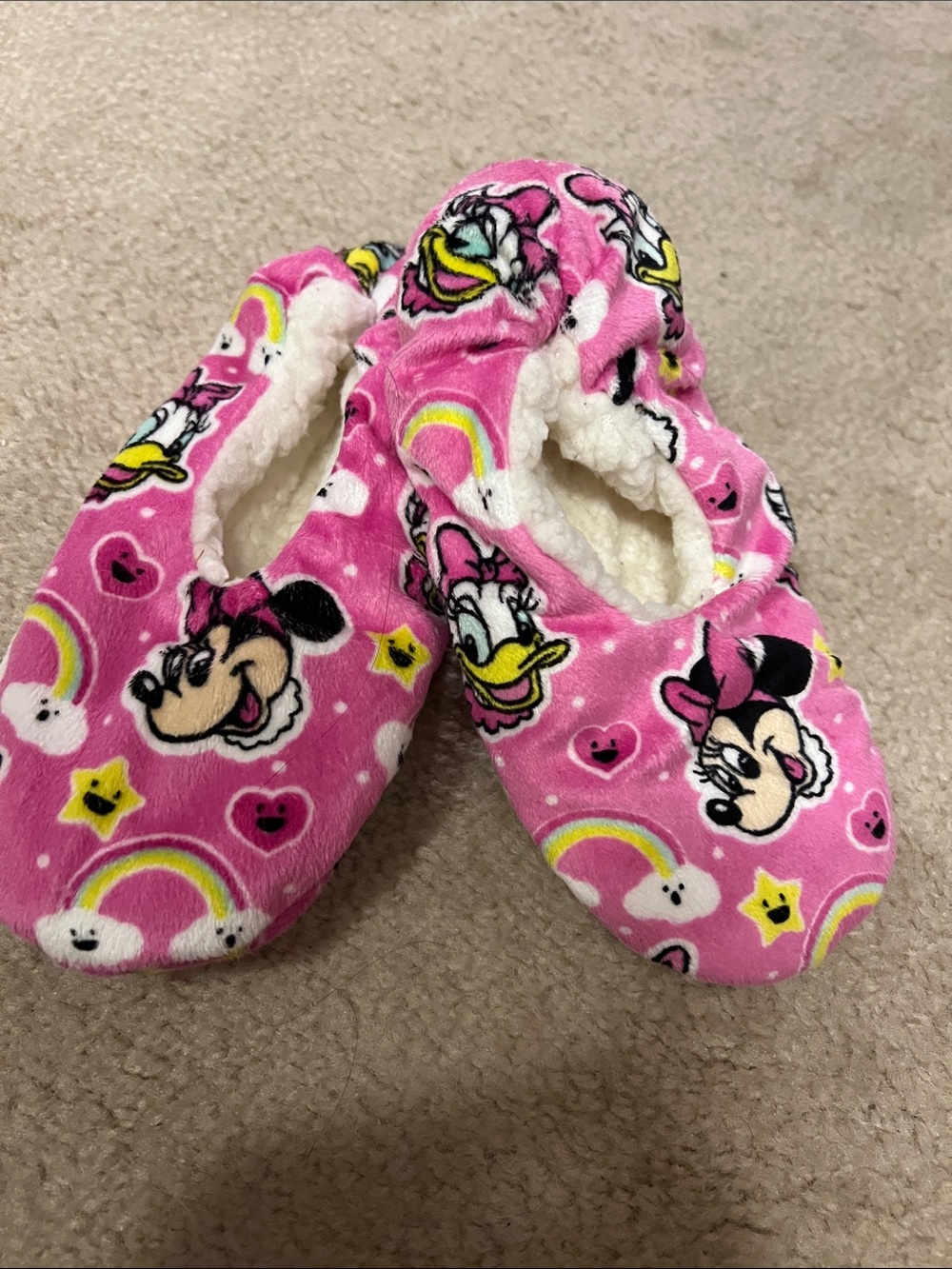 Disney Pink Minnie & Daisy Plush Kids One-Piece Footies